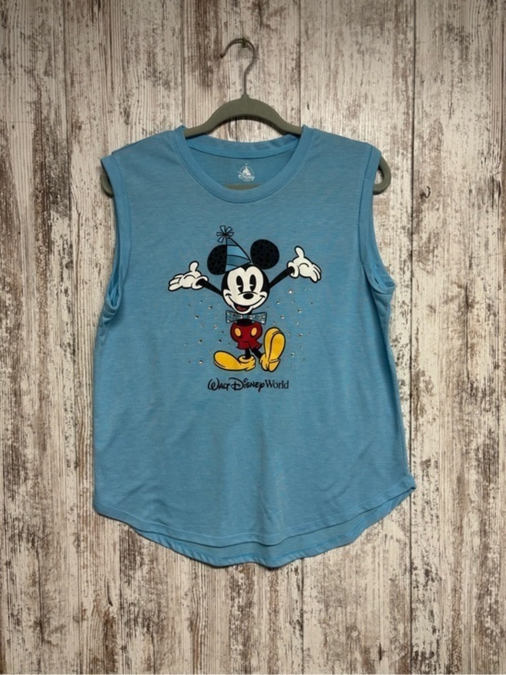 Disney Light Blue Mickey Mouse Women Tank Top Sleeveless